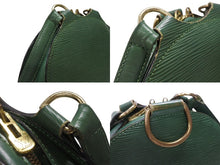 画像をギャラリービューアに読み込む, LOUIS VUITTON ルイヴィトン リュック マビヨン M52234 エピレザー グリーン ゴールド金具 美品 中古 4b006030