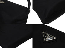 Load image into Gallery viewer, PRADA プラダ ナイロン ハンドバッグ ワンショルダーバッグ トライアングルロゴ ブラック シルバー金具 美品 中古 4b006032
