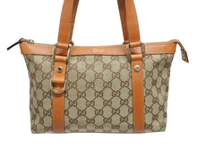 画像をギャラリービューアに読み込む, 極美品 GUCCI グッチ アビーライン ハンドバッグ GGキャンバス レザー 総柄 キャラメルブラウン 中古 4b006033