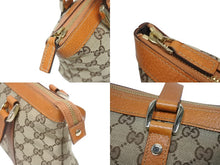 画像をギャラリービューアに読み込む, 極美品 GUCCI グッチ アビーライン ハンドバッグ GGキャンバス レザー 総柄 キャラメルブラウン 中古 4b006033