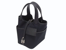 Load image into Gallery viewer, 極美品 HERMES エルメス ピコタンロック ブラック カーゴ PM ハンドバッグ トワル×スイフト 中古 U刻印 4b006035