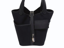 Load image into Gallery viewer, 極美品 HERMES エルメス ピコタンロック ブラック カーゴ PM ハンドバッグ トワル×スイフト 中古 U刻印 4b006035