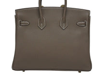 画像をギャラリービューアに読み込む, 新品未使用 HERMES エルメス ハンドバッグ W刻印 バーキン25 エトゥープ ゴールド金具トゴ 中古 4b006036