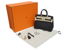 Load image into Gallery viewer, 新品未使用 HERMES エルメス バーキン セリエ 25 ハンドバッグ ヴォーエプソン ブラック ゴールド金具 外縫い Z刻印 中古 4b006037