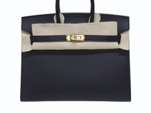 Load image into Gallery viewer, 新品未使用 HERMES エルメス バーキン セリエ 25 ハンドバッグ ヴォーエプソン ブラック ゴールド金具 外縫い Z刻印 中古 4b006037
