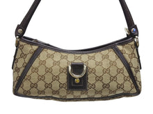 画像をギャラリービューアに読み込む, 極美品 GUCCI グッチ ワンショルダーバッグ ハンドバッグ 130939 GGキャンバス レザー ベージュ ブラウン ゴールド金具 中古 4b006038