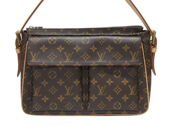極美品 LOUISVUITTON ルイヴィトン ヴィバシテGM ワンショルダーバッグ M51163 モノグラム PVC レザー ゴールド金具 中古 4b006041