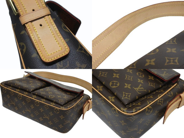 極美品 LOUISVUITTON ルイヴィトン ヴィバシテGM ワンショルダーバッグ M51163 モノグラム PVC レザー ゴールド金具 中古 4b006041