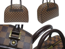 Load image into Gallery viewer, 極美品 LOUIS VUITTON ルイヴィトン ノリータ ハンドバッグ N41455 ダミエ エベヌ ブラウン レザー PVC ゴールド金具 中古 4b006042