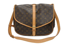 画像をギャラリービューアに読み込む, LOUIS VUITTON ルイヴィトン モノグラム ソミュールMM ショルダーバッグ ブラウン M40710 美品 中古 4b006043