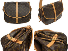 画像をギャラリービューアに読み込む, LOUIS VUITTON ルイヴィトン モノグラム ソミュールMM ショルダーバッグ ブラウン M40710 美品 中古 4b006043