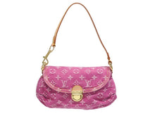 画像をギャラリービューアに読み込む, 新品同様 LOUIS VUITTON ルイヴィトン ミニプリーティ ワンショルダーバッグ M95216 モノグラム デニム ピンク 中古 4b006045