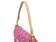 画像をギャラリービューアに読み込む, 新品同様 LOUIS VUITTON ルイヴィトン ミニプリーティ ワンショルダーバッグ M95216 モノグラム デニム ピンク 中古 4b006045