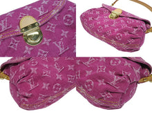 画像をギャラリービューアに読み込む, 新品同様 LOUIS VUITTON ルイヴィトン ミニプリーティ ワンショルダーバッグ M95216 モノグラム デニム ピンク 中古 4b006045