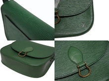 画像をギャラリービューアに読み込む, 極美品 LOUIS VUITTON ルイヴィトン ショルダーバッグ サンクルーGM M52194 エピレザー グリーン ゴールド金具 中古 4b006046