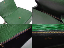 画像をギャラリービューアに読み込む, 極美品 LOUIS VUITTON ルイヴィトン ショルダーバッグ サンクルーGM M52194 エピレザー グリーン ゴールド金具 中古 4b006046