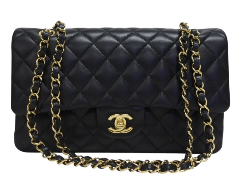 極美品 CHANEL シャネル Wフラップ 23 ショルダーバッグ ラムスキン
