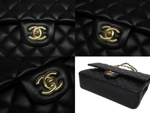 画像をギャラリービューアに読み込む, 極美品 CHANEL シャネル Wフラップ 23 ショルダーバッグ ラムスキン ランダム マトラッセ ゴールド金具 ブラック 中古 4b006049