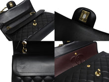 画像をギャラリービューアに読み込む, 極美品 CHANEL シャネル Wフラップ 23 ショルダーバッグ ラムスキン ランダム マトラッセ ゴールド金具 ブラック 中古 4b006049