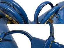 画像をギャラリービューアに読み込む, LOUIS VUITTON ルイヴィトン ボストンバッグ キーポル50 M42965 エピレザー ブルー ゴールド金具 美品 中古 4b006054