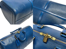 画像をギャラリービューアに読み込む, LOUIS VUITTON ルイヴィトン ボストンバッグ キーポル50 M42965 エピレザー ブルー ゴールド金具 美品 中古 4b006054
