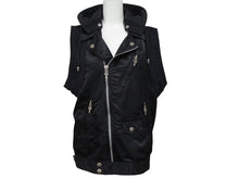 画像をギャラリービューアに読み込む, CHROME HEARTS クロムハーツ ライダース ベスト ナイロン スウェット パーカー ダガージップ クロスボール 美品 中古 4b006060