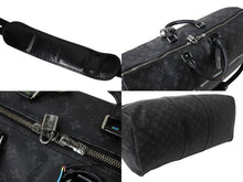 画像をギャラリービューアに読み込む, LOUIS VUITTON ルイヴィトン ボストンバッグ キーポル バンドリエール55 藤原ヒロシ フラグメント ブラック Ｍ43414 良品 中古 4c060643