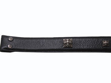 画像をギャラリービューアに読み込む, CHROME HEARTS クロムハーツ BLT ベルト ストラップ ピラミッドスタッズ サイズ32 ブラック レザー シルバー925 美品 中古 4b006068