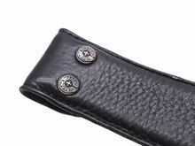 画像をギャラリービューアに読み込む, CHROME HEARTS クロムハーツ BLT ベルト ストラップ ピラミッドスタッズ サイズ32 ブラック レザー シルバー925 美品 中古 4b006068