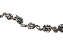 画像をギャラリービューアに読み込む, 極美品 CHROME HEARTS クロムハーツ クロスボール ブレスレット CHクロス 10コマ 重量約67,5g シルバー925 中古 4b006069