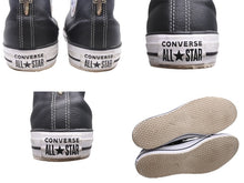 画像をギャラリービューアに読み込む, 極美品 CHROME HEARTS クロムハーツ コンバース クロスパッチ オールレザー サイズ30cm ブラック レザー 中古 4b006070