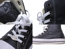 画像をギャラリービューアに読み込む, 極美品 CHROME HEARTS クロムハーツ コンバース クロスパッチ オールレザー サイズ30cm ブラック レザー 中古 4b006070