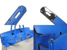 画像をギャラリービューアに読み込む, HERMES エルメス オータクロア40 ハンドバッグ Z刻印 ブルーイドラ エバーカラー トワルキャンプ シルバー金具 4b006072