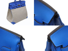 画像をギャラリービューアに読み込む, HERMES エルメス オータクロア40 ハンドバッグ Z刻印 ブルーイドラ エバーカラー トワルキャンプ シルバー金具 4b006072