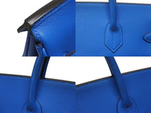 画像をギャラリービューアに読み込む, HERMES エルメス オータクロア40 ハンドバッグ Z刻印 ブルーイドラ エバーカラー トワルキャンプ シルバー金具 4b006072