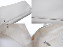 画像をギャラリービューアに読み込む, CHANEL シャネル シェブロン Vステッチ ハンドバッグ 10番台 A30899 ココマーク ホワイト シルバー金具 美品 中古 4b006082