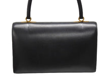 画像をギャラリービューアに読み込む, HERMES エルメス コルドリエール ハンドバッグ ボックスカーフ ブラック ゴールド金具 ○W刻印 1993年 美品 中古 4b006083