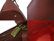 画像をギャラリービューアに読み込む, CELINE セリーヌ ロゴリング ショルダーバッグ トートバッグ M94 レザー レッド ゴールド金具 美品 中古 4b006088