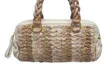 Load image into Gallery viewer, MIUMIU ミュウミュウ ハンドバッグ RN0592 マテラッセ ラムレザー コード編み ピンクベージュ イタリア製 ゴールド金具 美品 中古 4b006089