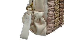 Load image into Gallery viewer, MIUMIU ミュウミュウ ハンドバッグ RN0592 マテラッセ ラムレザー コード編み ピンクベージュ イタリア製 ゴールド金具 美品 中古 4b006089