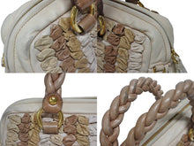 Load image into Gallery viewer, MIUMIU ミュウミュウ ハンドバッグ RN0592 マテラッセ ラムレザー コード編み ピンクベージュ イタリア製 ゴールド金具 美品 中古 4b006089