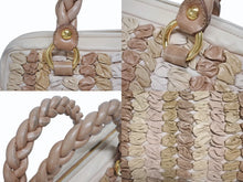 Load image into Gallery viewer, MIUMIU ミュウミュウ ハンドバッグ RN0592 マテラッセ ラムレザー コード編み ピンクベージュ イタリア製 ゴールド金具 美品 中古 4b006089