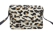 Load image into Gallery viewer, MARNI マルニ レオパード柄 ハラコ ショルダーバッグ SBMPN09YN0LV358 00W20 ホワイト ブラウン ブラック ゴールド金具 中古 4b006091