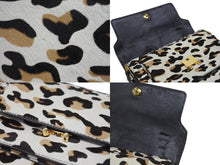 Load image into Gallery viewer, MARNI マルニ レオパード柄 ハラコ ショルダーバッグ SBMPN09YN0LV358 00W20 ホワイト ブラウン ブラック ゴールド金具 中古 4b006091