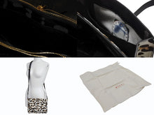 Load image into Gallery viewer, MARNI マルニ レオパード柄 ハラコ ショルダーバッグ SBMPN09YN0LV358 00W20 ホワイト ブラウン ブラック ゴールド金具 中古 4b006091