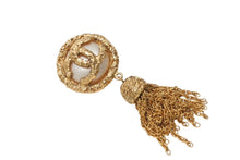 Load image into Gallery viewer, CHANEL シャネル VINTAGE ヴィンテージ ココマーク イヤリング 重量約65.2g フリンジ フェイクパール 両耳用 美品 中古 4b006096