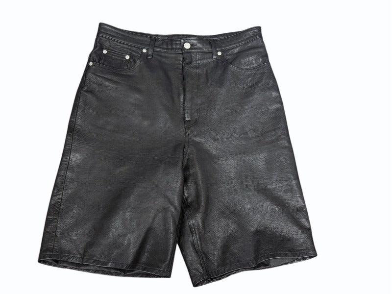 BREATH Bracelet NEWRICH LEATHER SHORTS New Rich Leather Shorts Black Goatskin BR25SS P1001 Size L Good Condition Used 4b006099