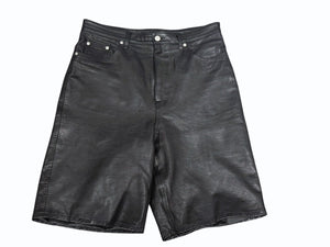 BREATH ブレス NEWRICH LEATHER SHORTS ニューリッチ レザー ショーツ ブラック ゴートスキン BR25SS P1001 サイズL 美品 中古 4b006099