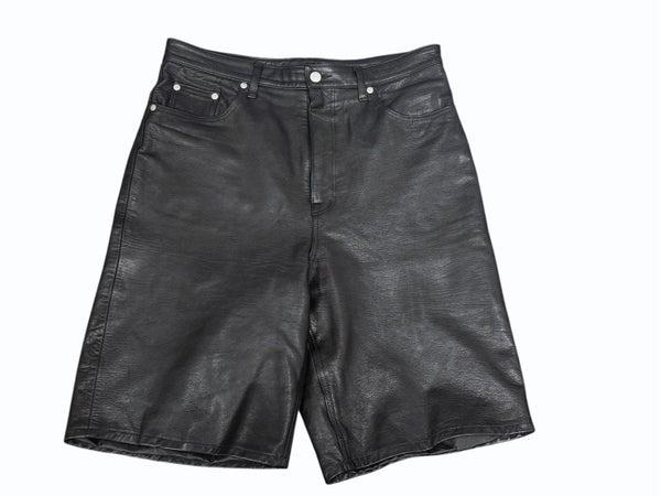 BREATH ブレス NEWRICH LEATHER SHORTS ニューリッチ レザー ショーツ ブラック ゴートスキン BR25SS P1001 サイズL 美品 中古 4b006099