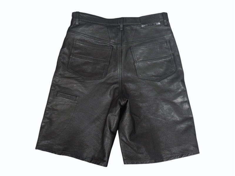 BREATH Bracelet NEWRICH LEATHER SHORTS New Rich Leather Shorts Black Goatskin BR25SS P1001 Size L Good Condition Used 4b006099